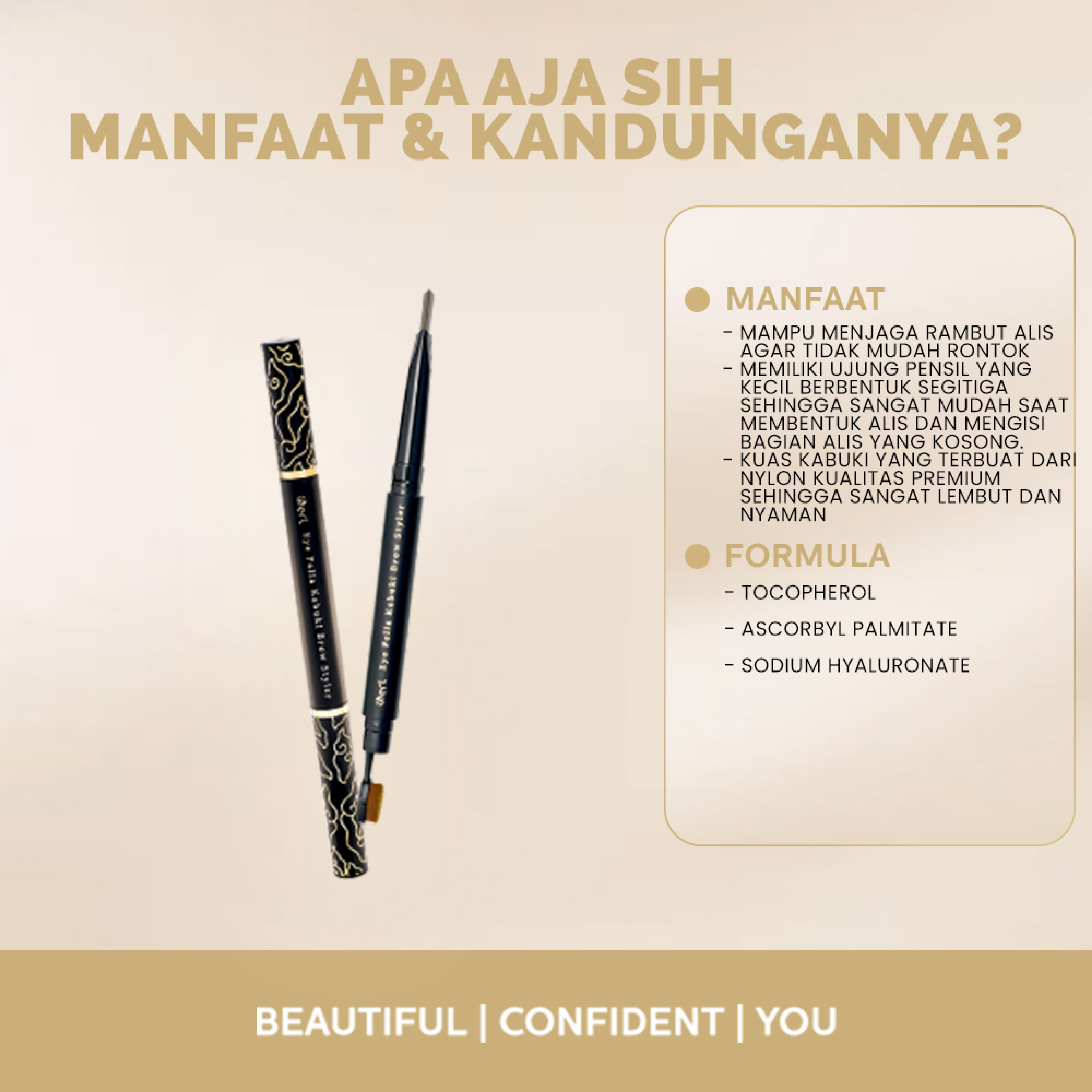 B ERL EYE FELLA KABUKI BROW STYLER (DARK BROWN)