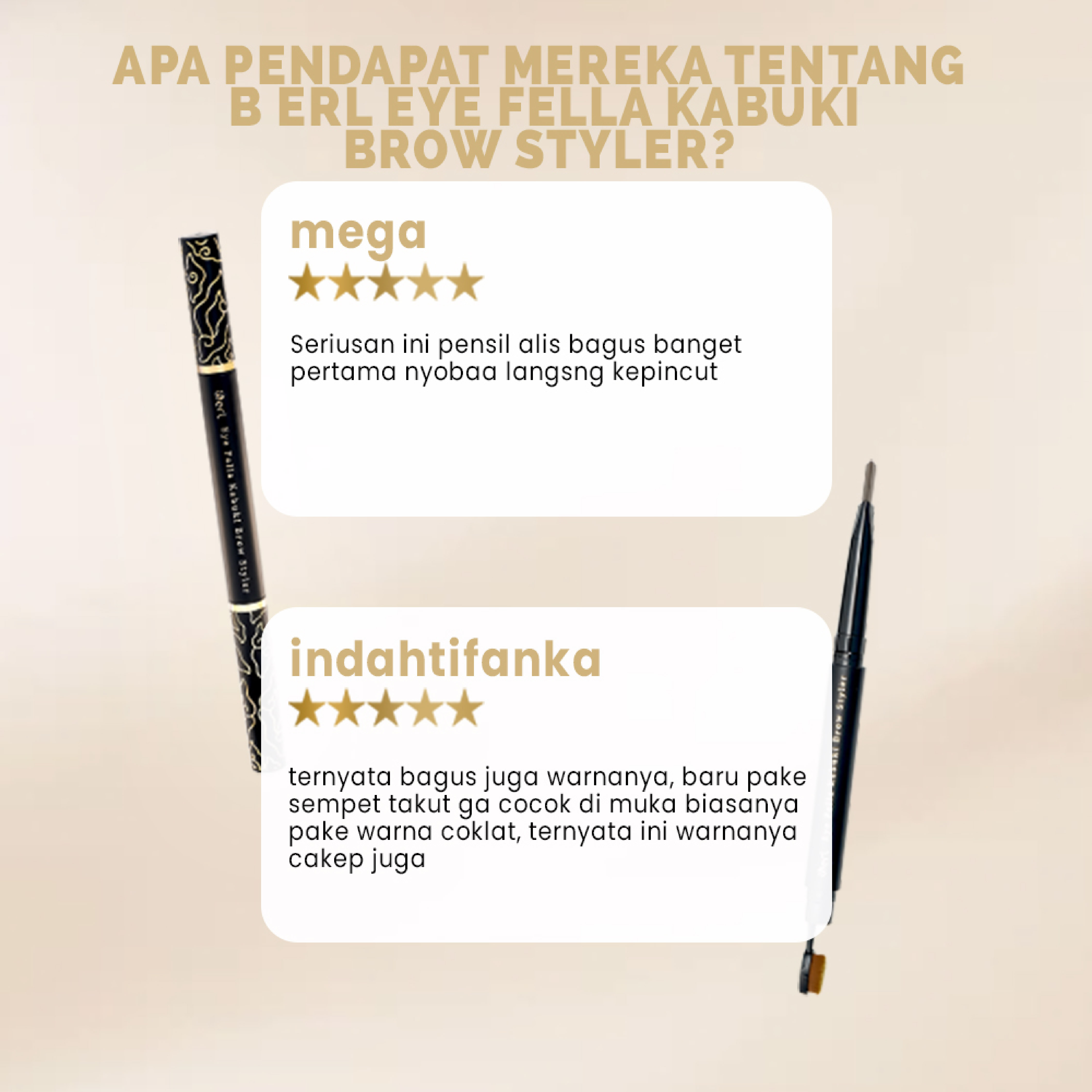 B ERL EYE FELLA KABUKI BROW STYLER (NATURAL GREY)