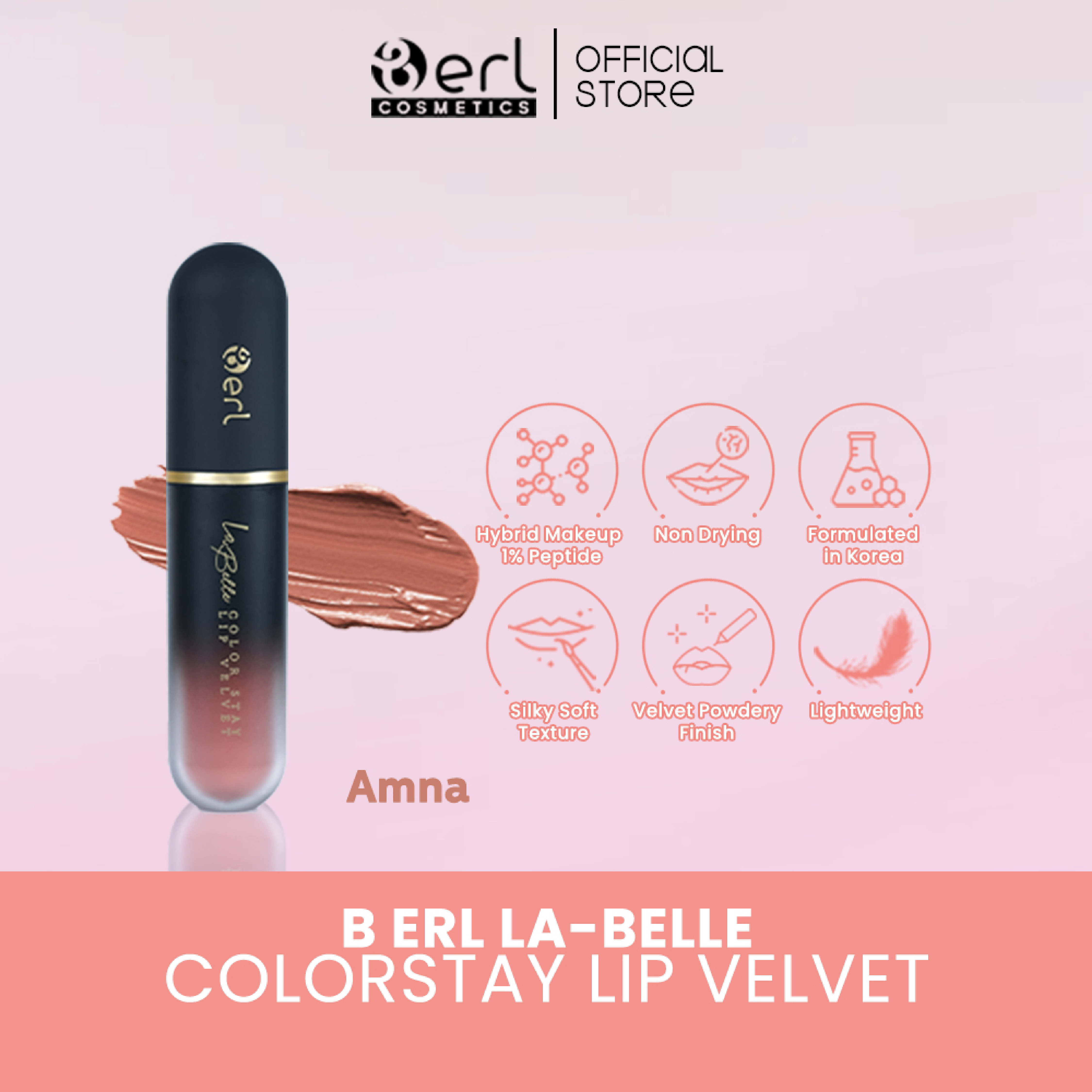 B ERL LA BELLE COLORSTAY LIP VELVET AMNA